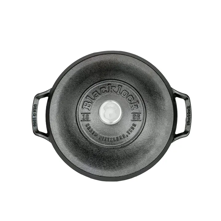Lodge Cast Iron Blacklock 5.5 Quart Triple Seasoned Dutch Oven