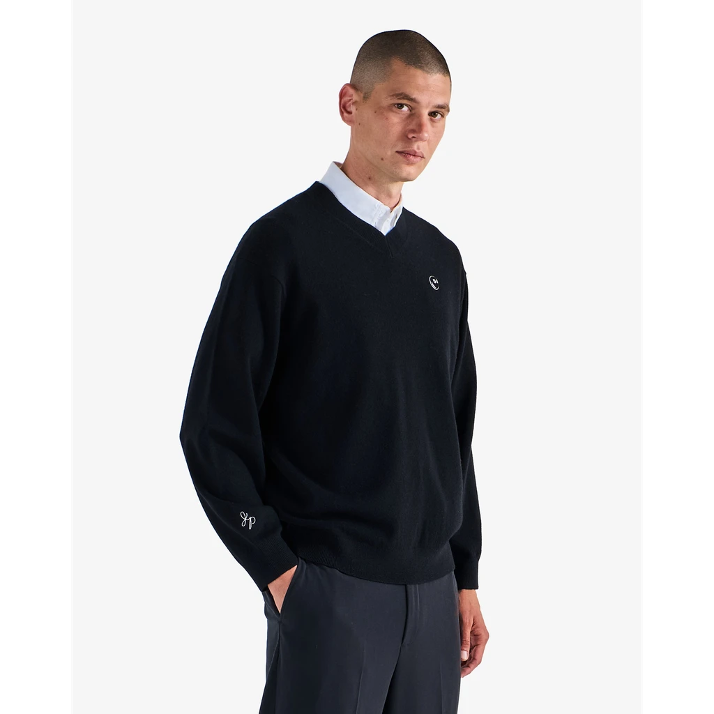 Malbon■[JESPER PARNEVIK] V-neck Merino Wool Sweater■送料込 JESPER PARNEVIK V NECK MERINO WOOL SWEATER – Malbon Golf