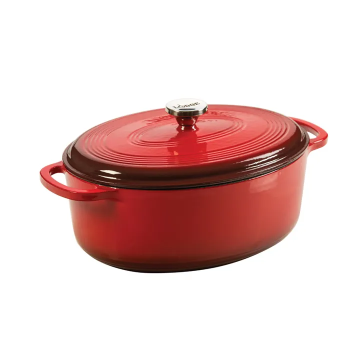 Lodge Cast Iron Oval Essential Enamel Cast Iron Dutch Oven