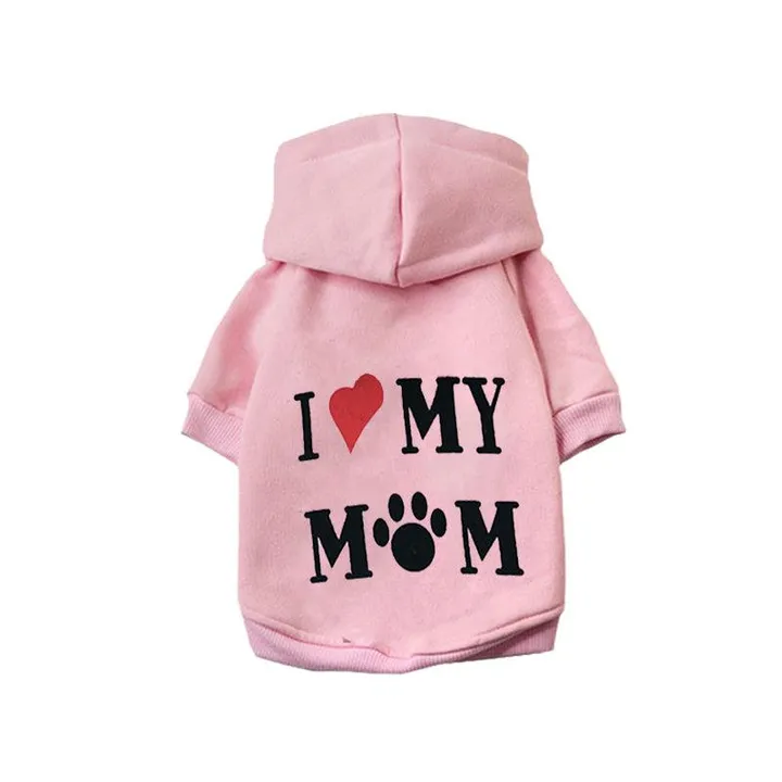 Dog Hugs Cat Cozychic Hooded Fleece Pet Sweater