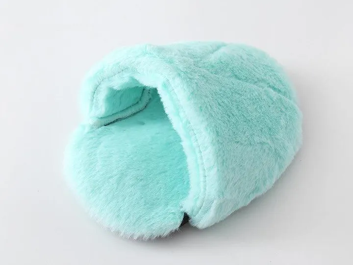 Dog Hugs Cat Cozy Fruit-Themed Small Pet Nest for Ultimate Comfort