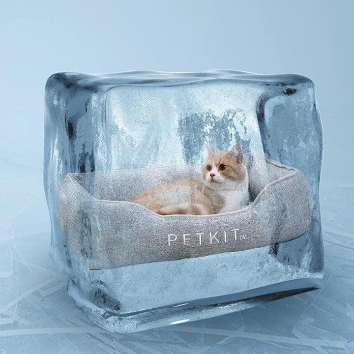 Dog Hugs Cat Cool Paws Comfort Zone: Cooling Pet Mattress - Summer Edition