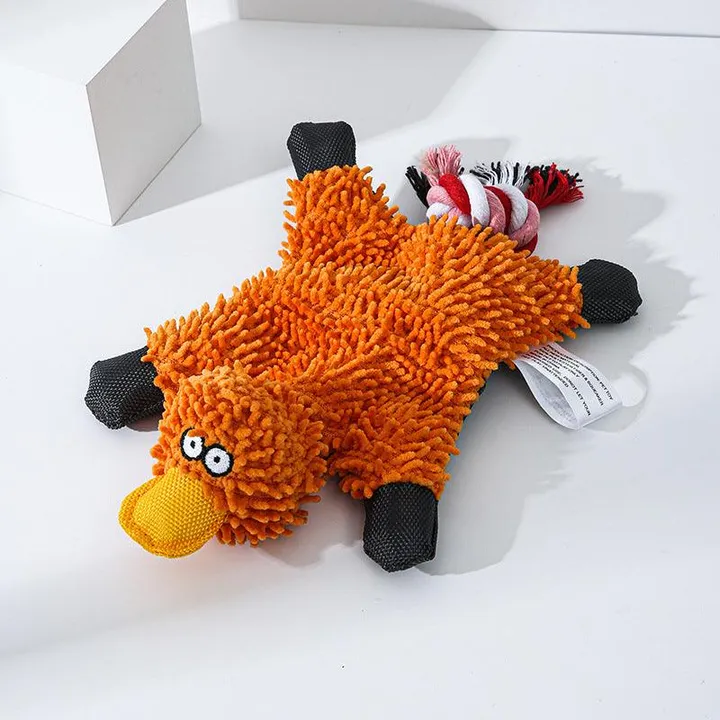 Dog Hugs Cat Quacky Plush Interactive Sound Dog Toy