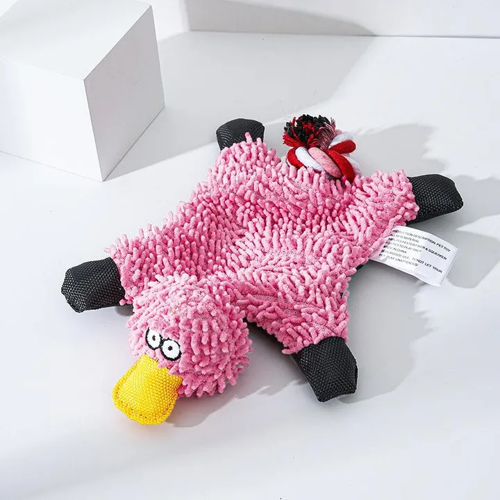 Dog Hugs Cat Quacky Plush Interactive Sound Dog Toy
