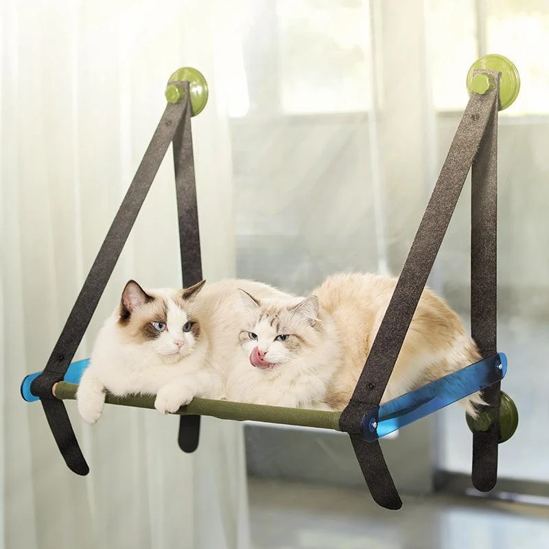 Dog Hugs Cat CozyCat Window Perch: Comfortable Cat Hammock
