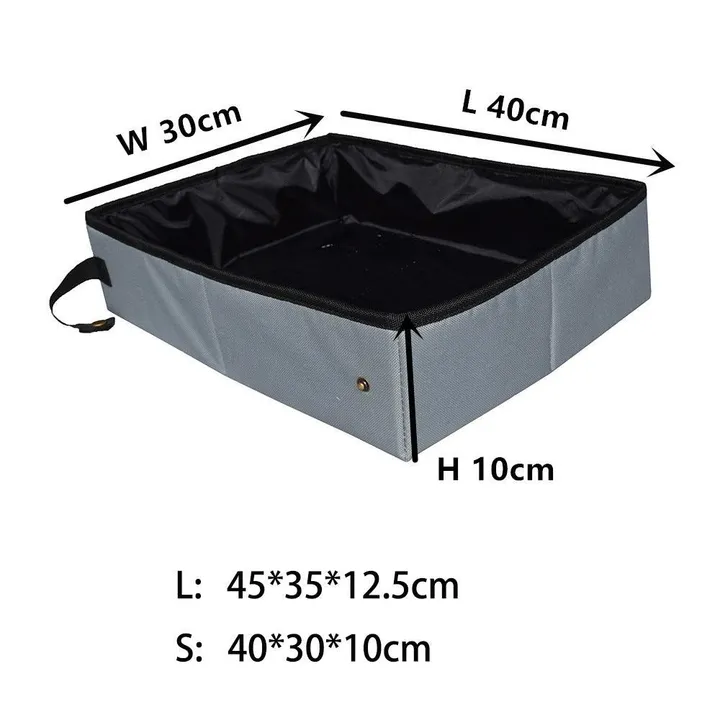 Dog Hugs Cat Foldable AquaShield Cat Litter Box | Odor-Free & Space-Saving