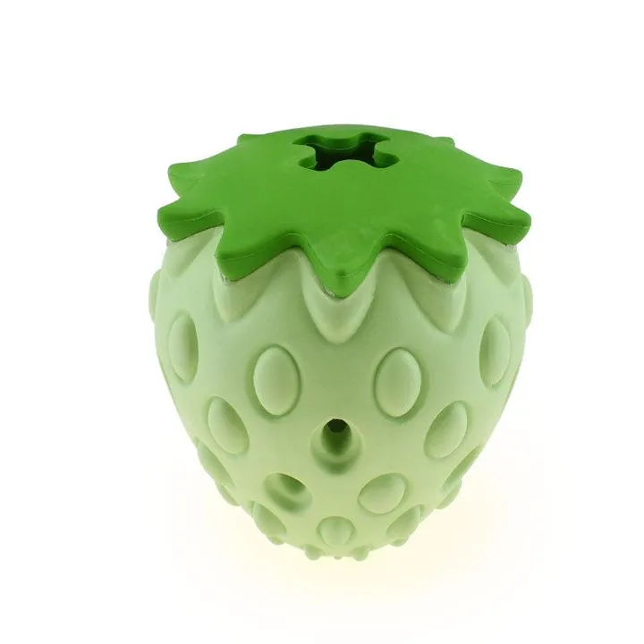Dog Hugs Cat Strawberry Surprise Leaky Food Ball for Pets