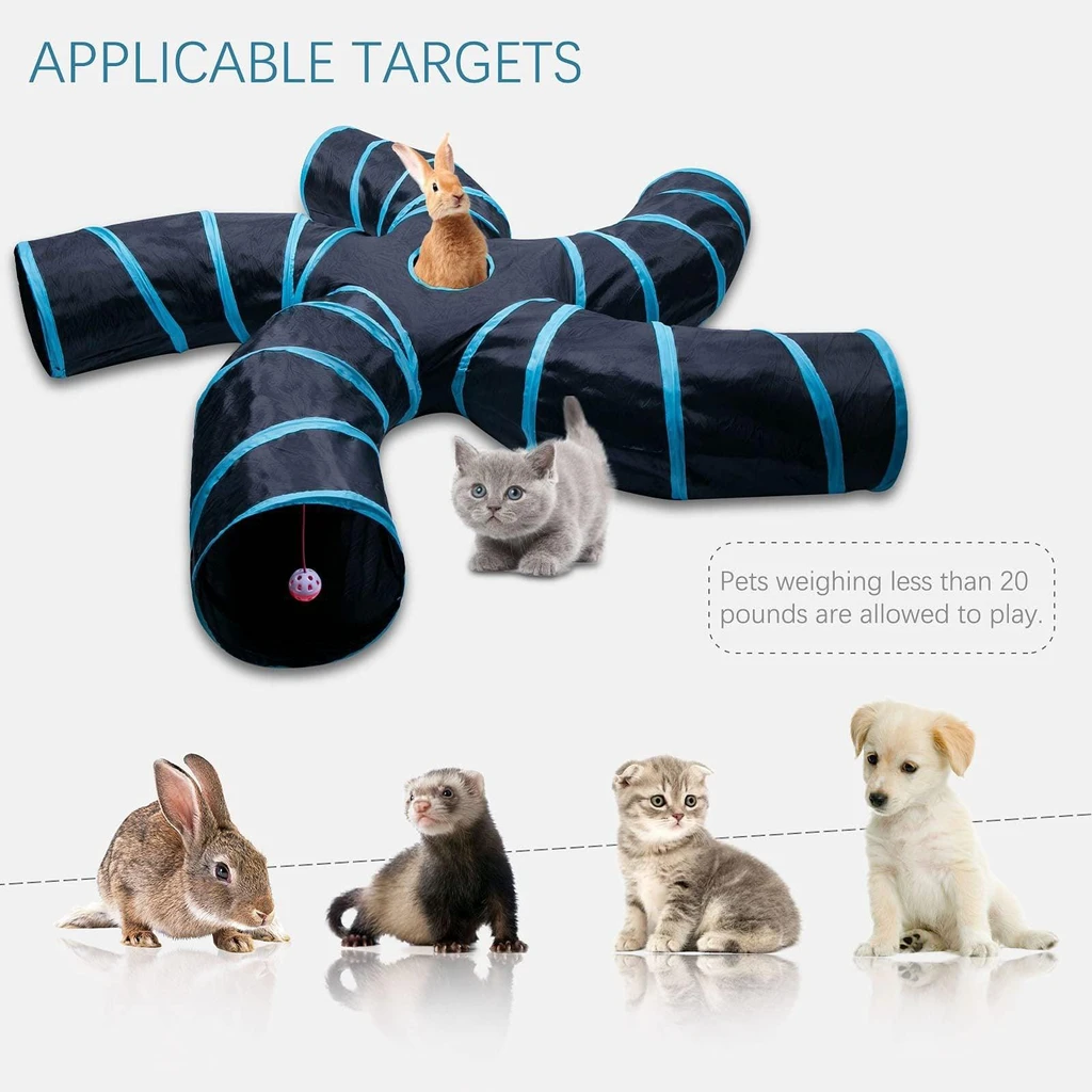 Dog Hugs Cat Three-Way Tree Pattern Tunnel Pet Toy For Cats And Dogs by Dog Hugs Cat
