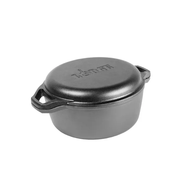 Lodge Cast Iron Chef Collection Cast Iron Double Dutch Oven