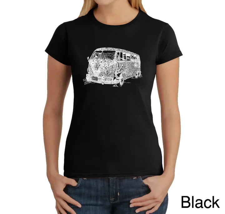 Los Angeles Pop Art THE 70'S - Women's Word Art T-Shirt