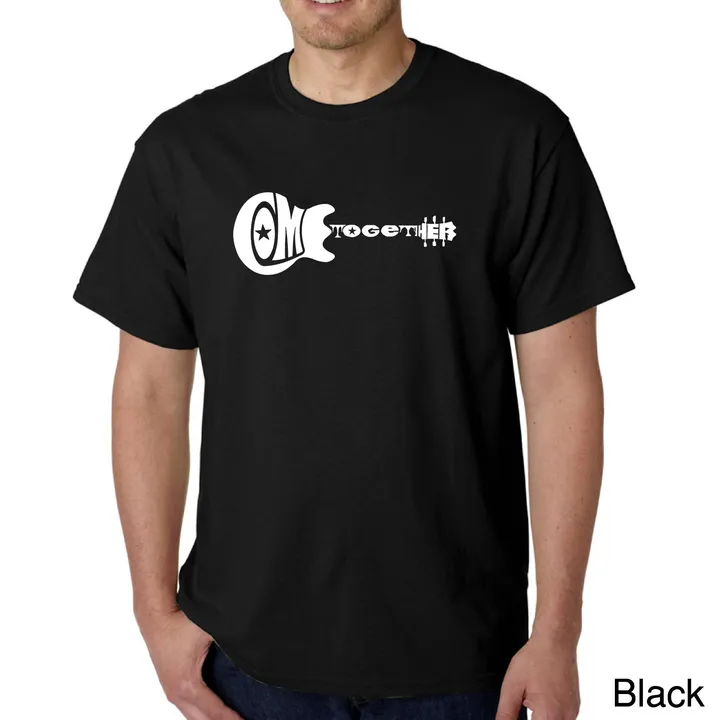 Los Angeles Pop Art COME TOGETHER - Men's Word Art T-Shirt