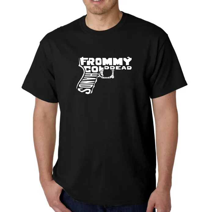 Los Angeles Pop Art Cold Dead Hands Gun - Men's Word Art T-Shirt