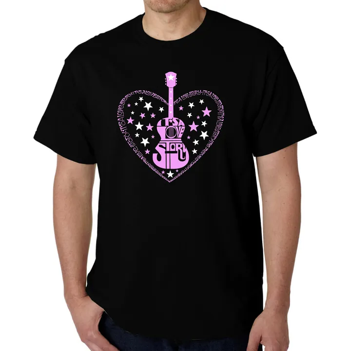 Los Angeles Pop Art It's a Love Story - Men's Word Art T-Shirt