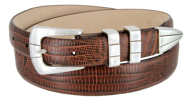 Belt Rhinestone Vince Genuine Full-Grain Leather Designer Dress Belt for Men