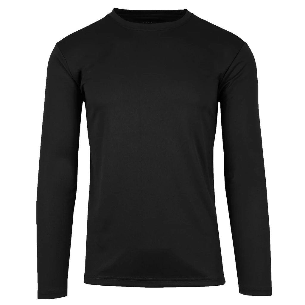 Galaxy by Harvic Men's Long Sleeve Moisture-Wicking Performance Crew Neck Tee