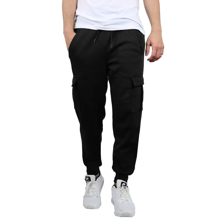 Galaxy by Harvic Men's Fleece-Lined Cargo Jogger Sweatpants