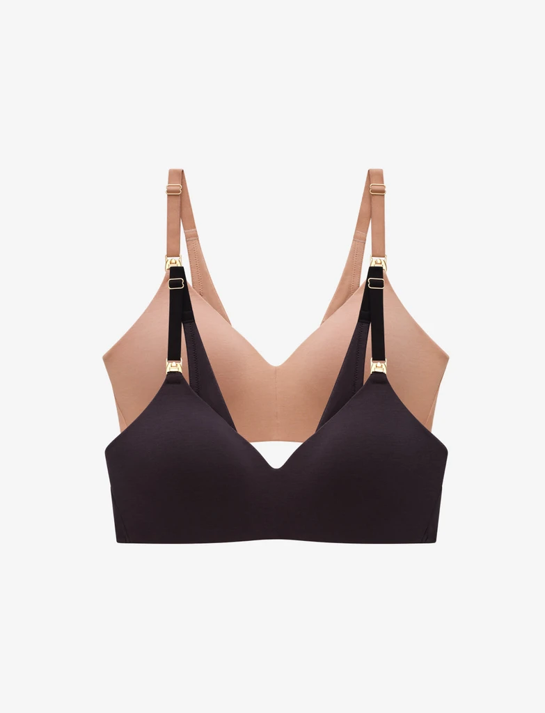 ThirdLove Organic Cloud Cotton Wireless Nursing Bra Bundle