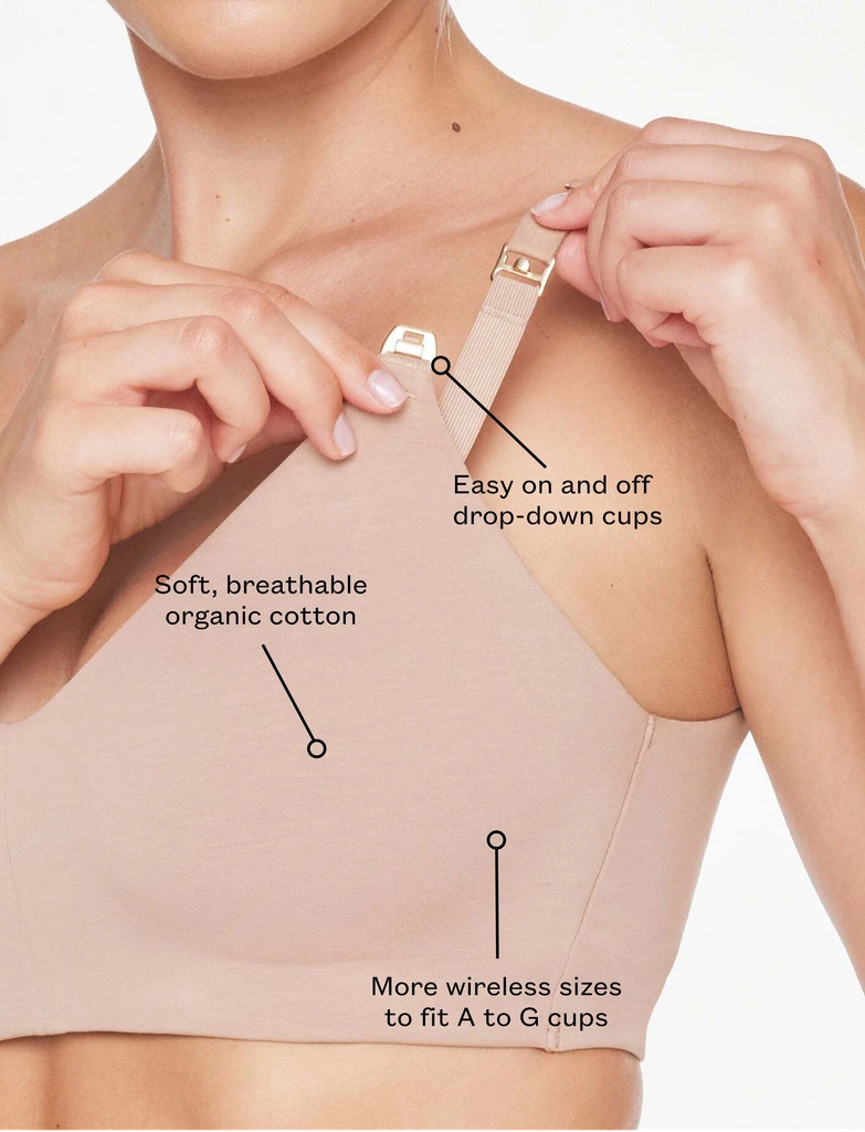 ThirdLove Organic Cloud Cotton Wireless Nursing Bra Bundle