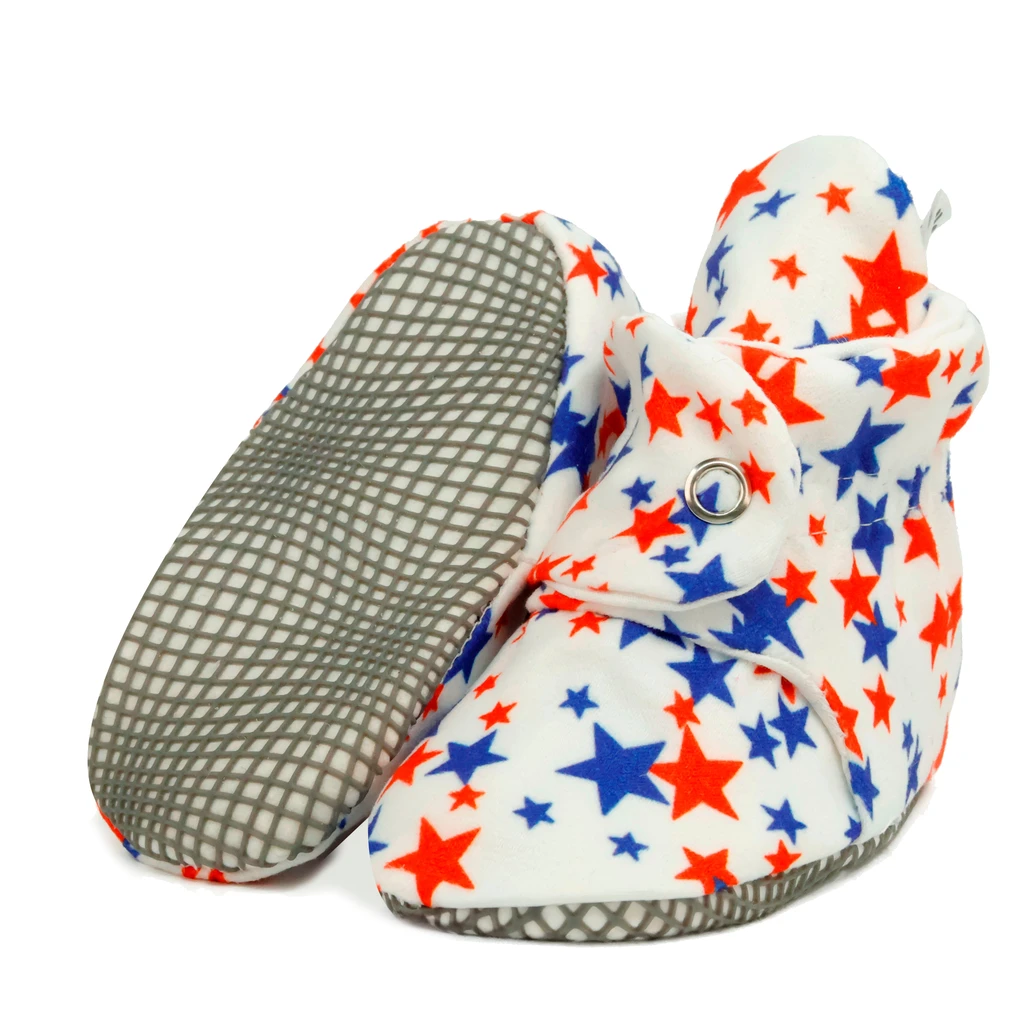 Ella Bonna Organic Cotton Baby Booties, Non-Slip Sole, Cotton Newborn Booties