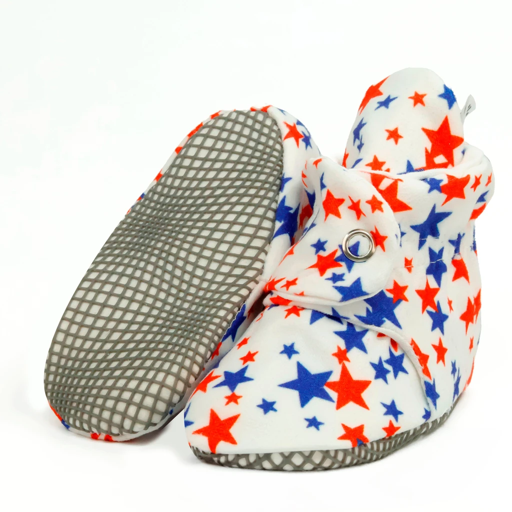 Ella Bonna Organic Cotton Baby Booties, Non-Slip Sole, Cotton Newborn Booties