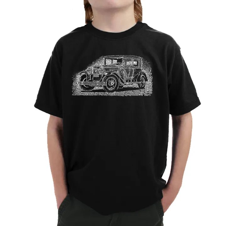 Los Angeles Pop Art Legendary Mobsters - Boy's Word Art T-Shirt