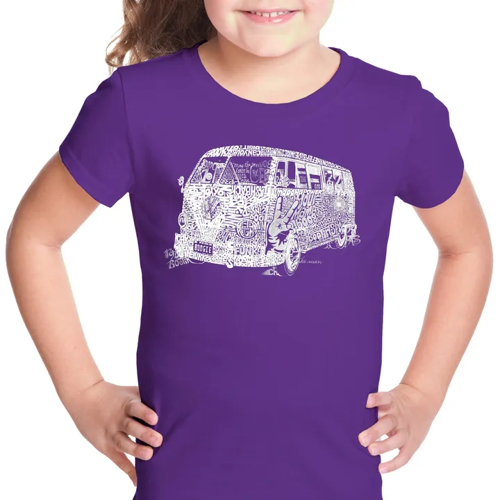 Los Angeles Pop Art The 70's - Girl's Word Art T-Shirt