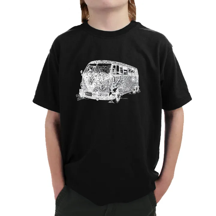Los Angeles Pop Art THE 70'S - Boy's Word Art T-Shirt