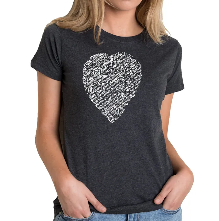 Los Angeles Pop Art WILLIAM SHAKESPEARE'S SONNET 18 - Women's Premium Blend Word Art T-Shirt