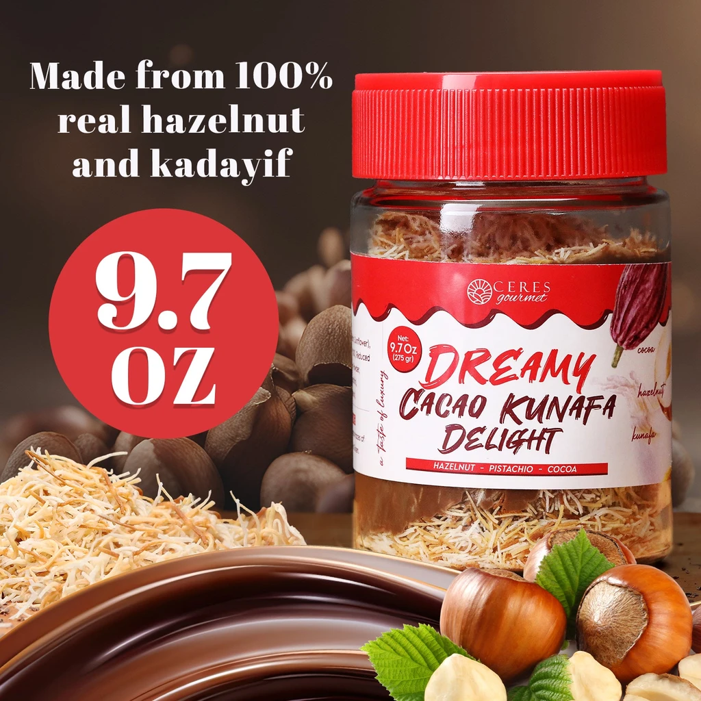 Ceres Gourmet Dubai Chocolate With Knafeh – Hazelnut And Phyllo Spread