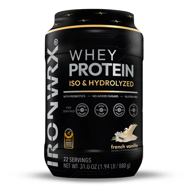 IRONWRX IRONWRX Whey Protein Iso And Hydrolyzed | Probiotics & Fiber | 30 g Pure Protein