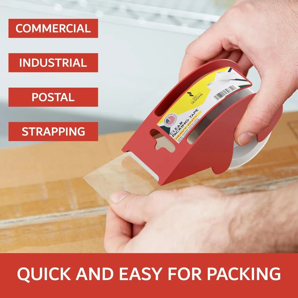 SSC Designs Packing Tape With Dispenser - 6 Rolls