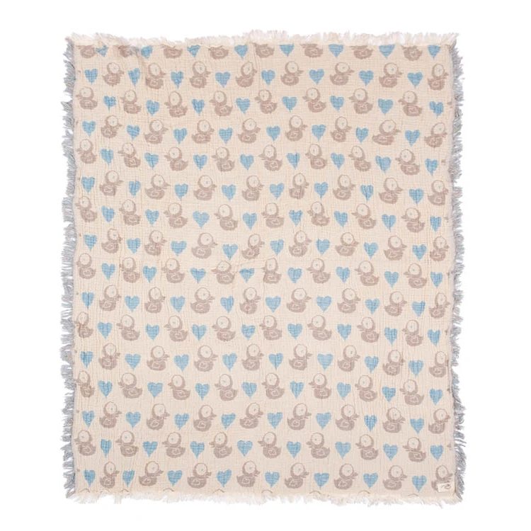 sandcloud Ducky Gauze Receiving Blanket Single With Pouch