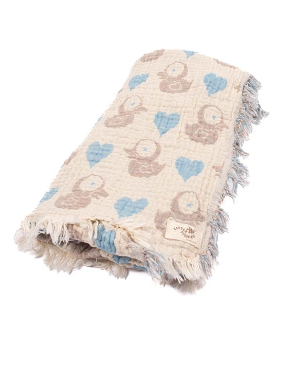 sandcloud Ducky Gauze Receiving Blanket Single With Pouch