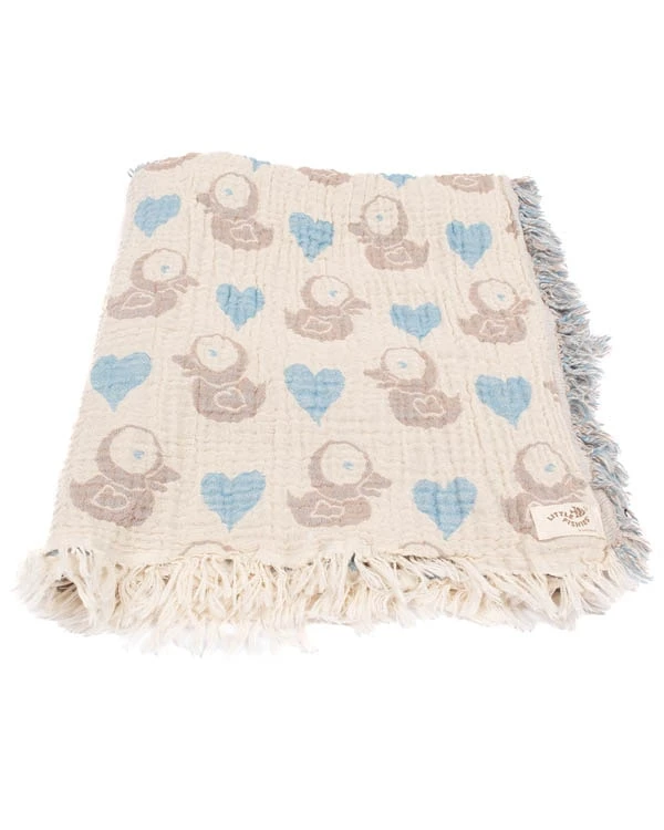 sandcloud Ducky Gauze Receiving Blanket Single With Pouch