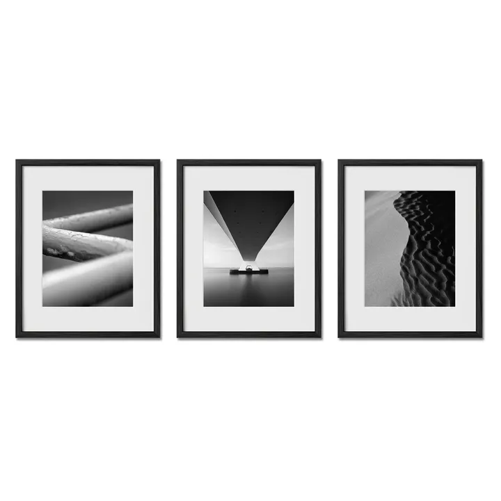 Haus and Hues Set Of 3 Gallery Frames - With Matting - Frames Only, No Printing