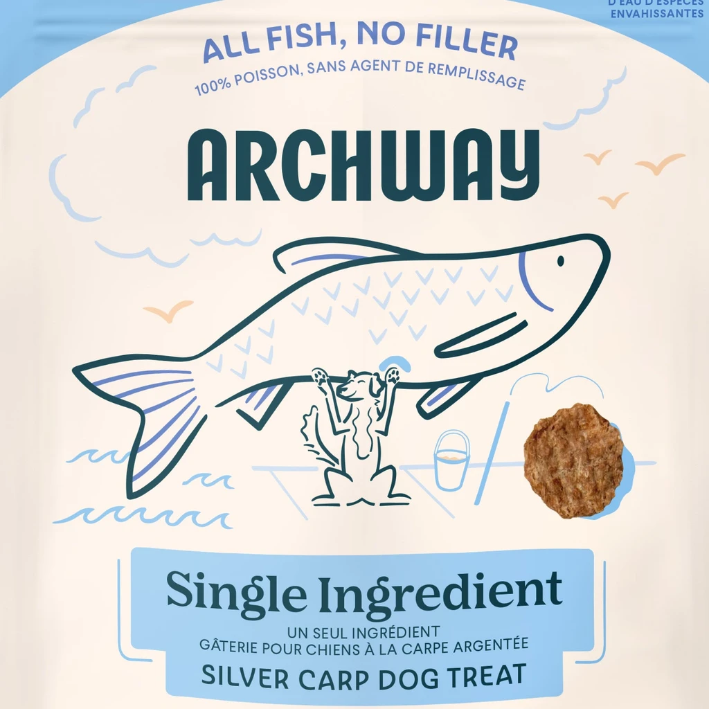 Archway Pet Doggie Treats made  of invasive Silver Carp fish