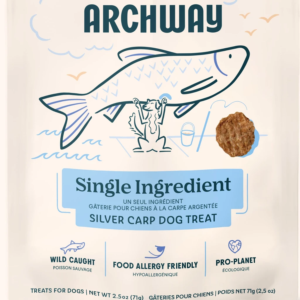 Archway Pet Doggie Treats made  of invasive Silver Carp fish