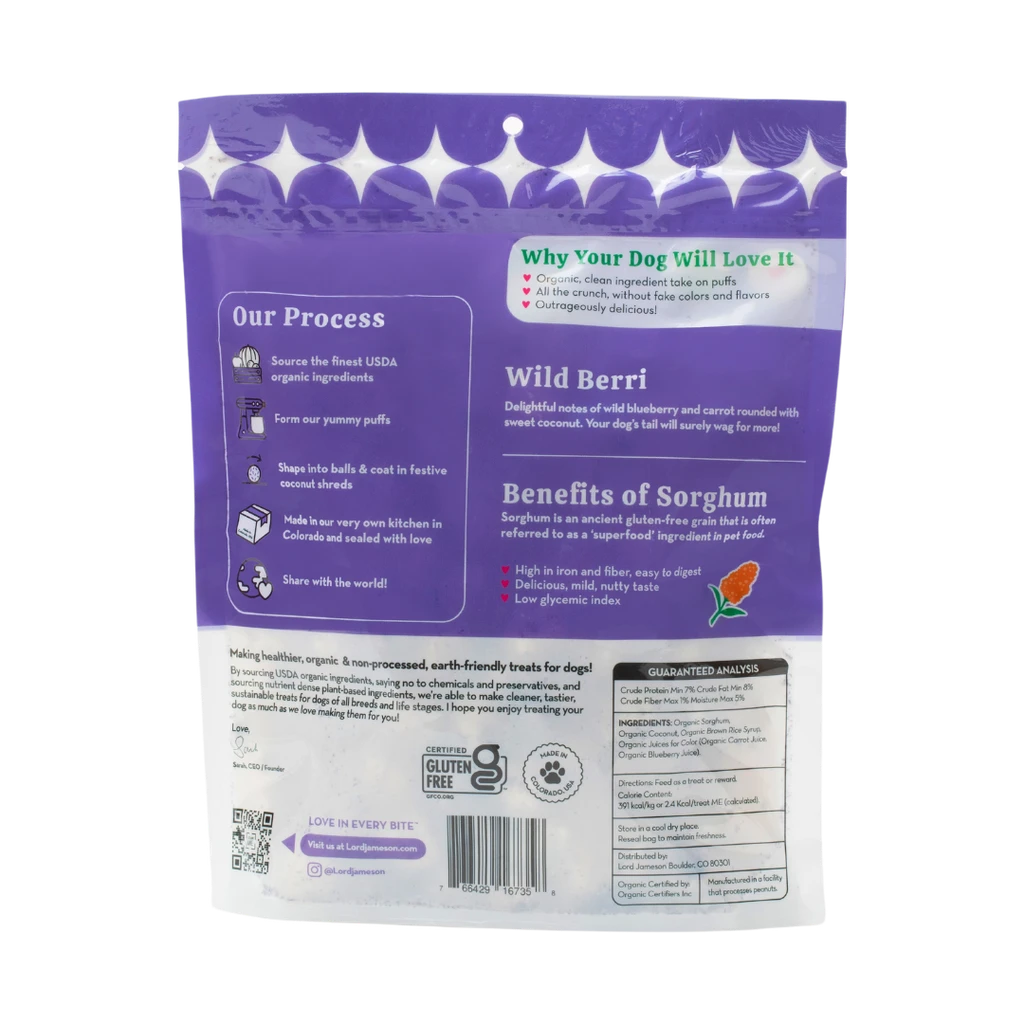 Lord Jameson Wild Berri Organic Dog Treats