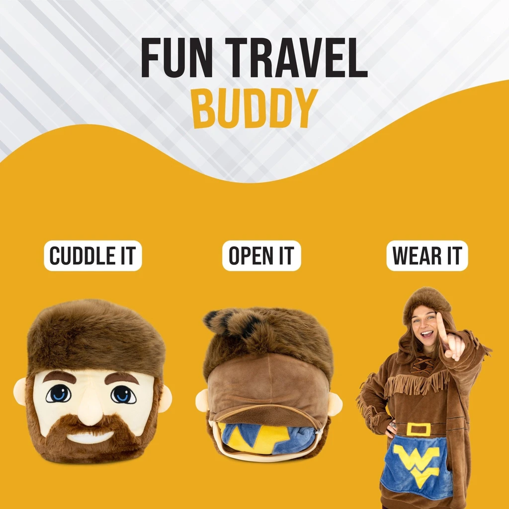 Snugible West Virginia University | Blanket Hoodie & Pillow