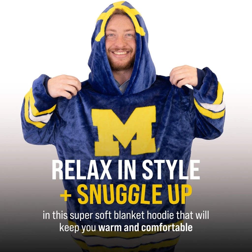Snugible University Of Michigan Helmet | Blanket Hoodie & Pillow