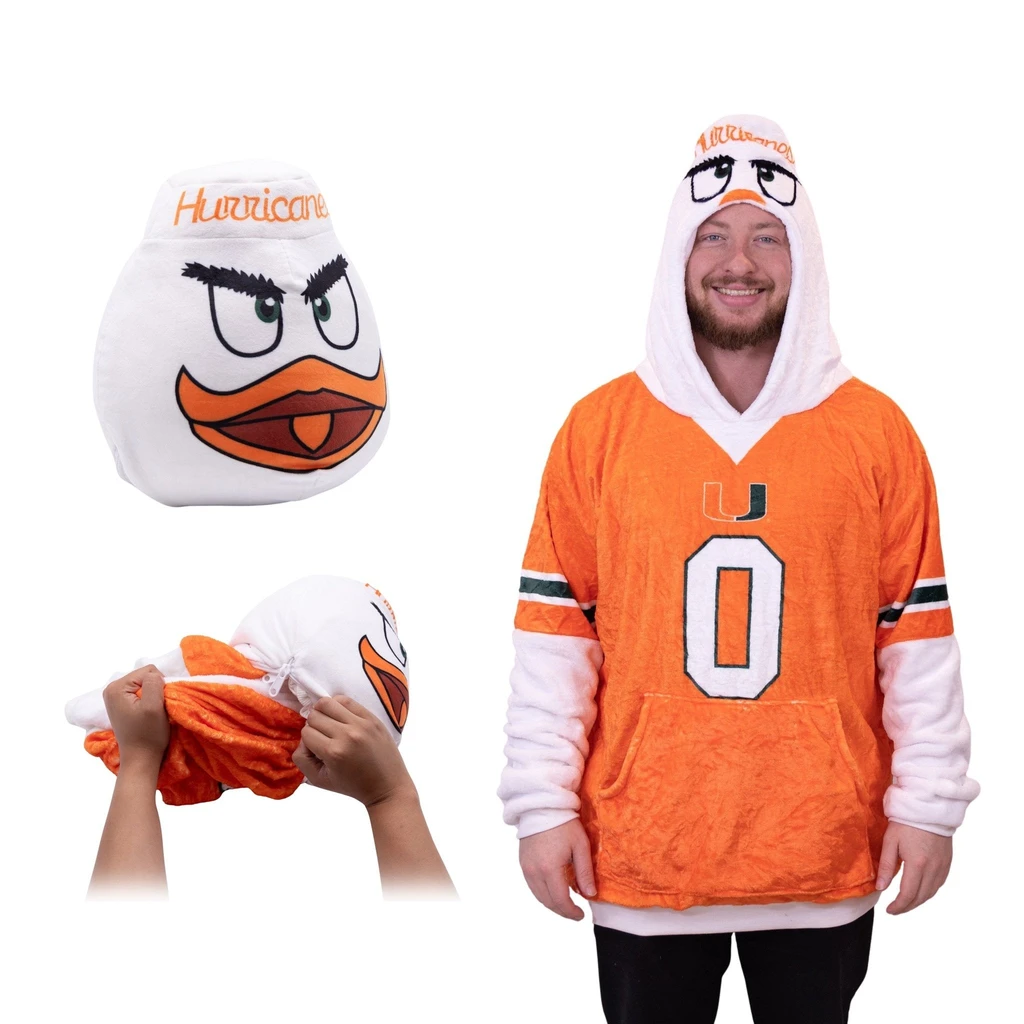 Snugible University Of Miami Sebastian | Blanket Hoodie & Pillow