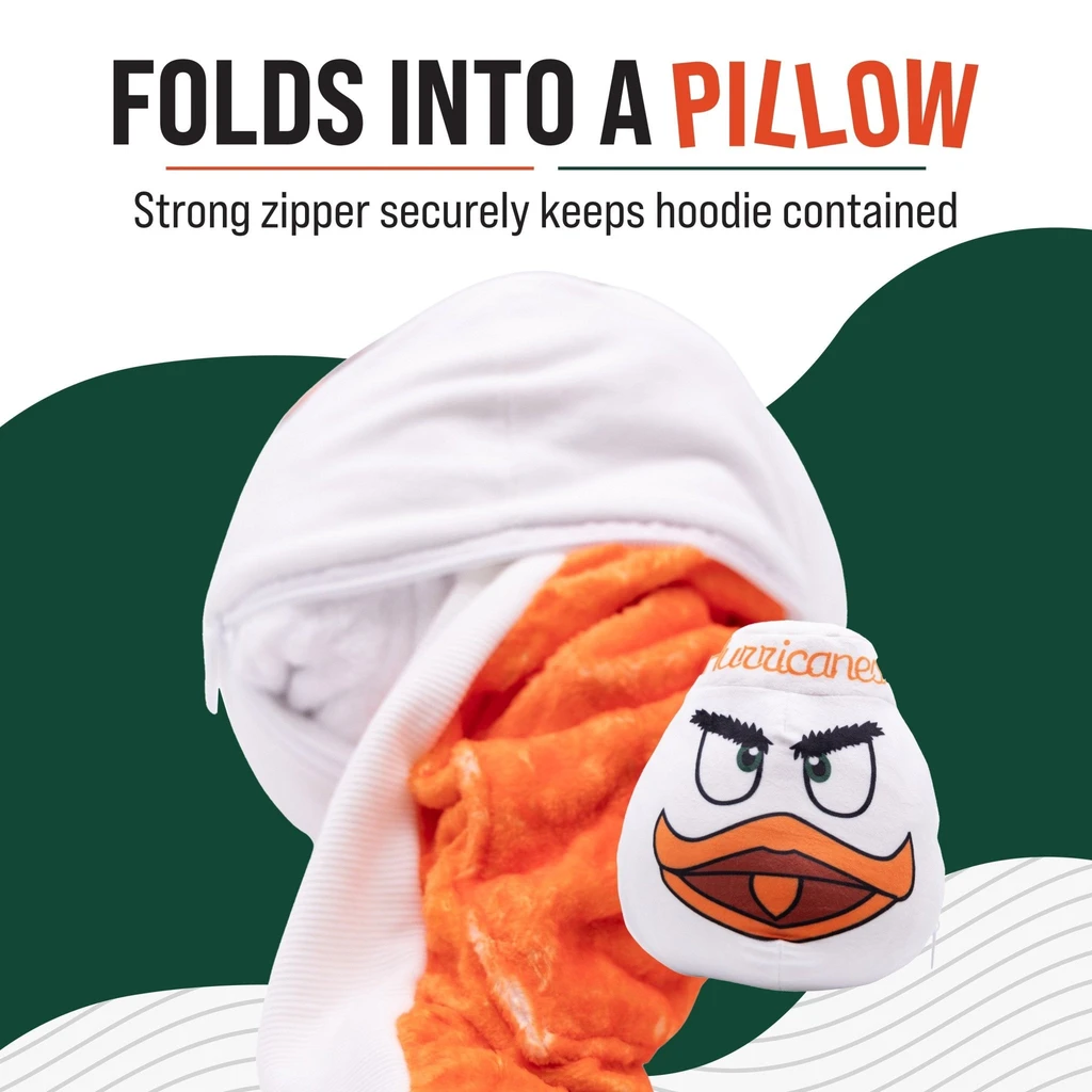 Snugible University Of Miami Sebastian | Blanket Hoodie & Pillow