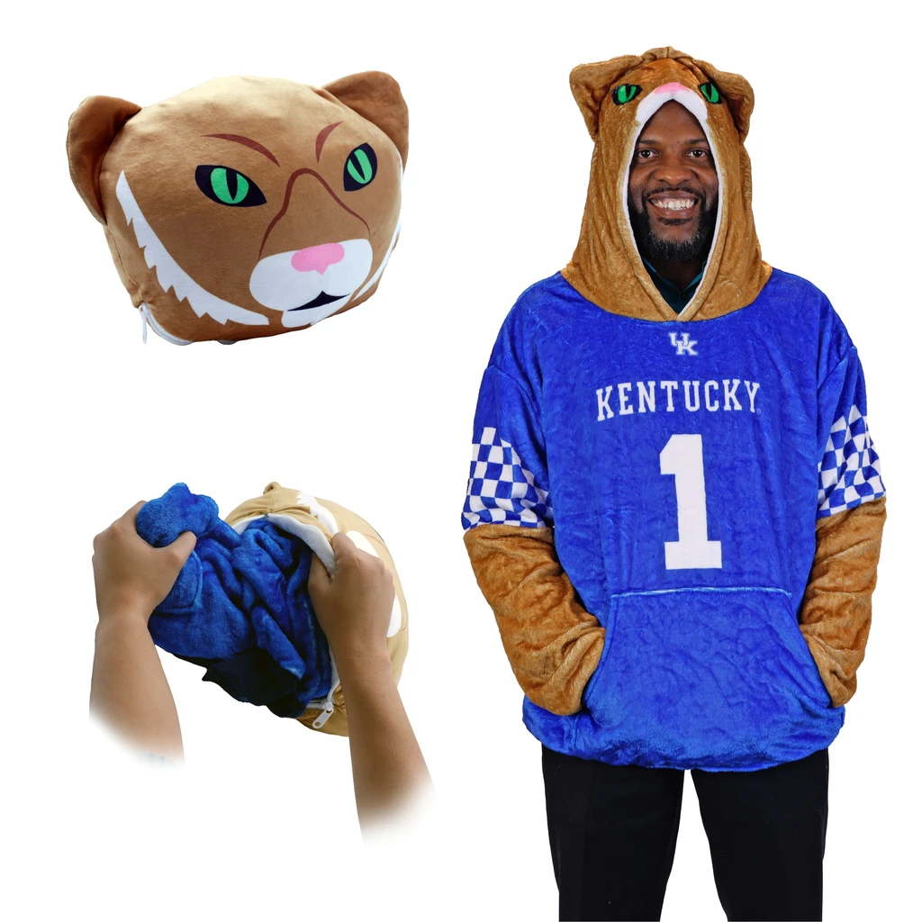 Snugible University Of Kentucky Wildcat 2-in-1 Blanket Hoodie & Pillow