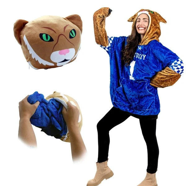 Snugible University Of Kentucky Wildcat 2-in-1 Blanket Hoodie & Pillow