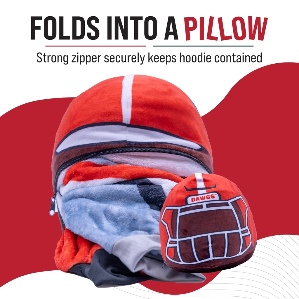 Snugible University Of Georgia Helmet | Blanket Hoodie & Pillow