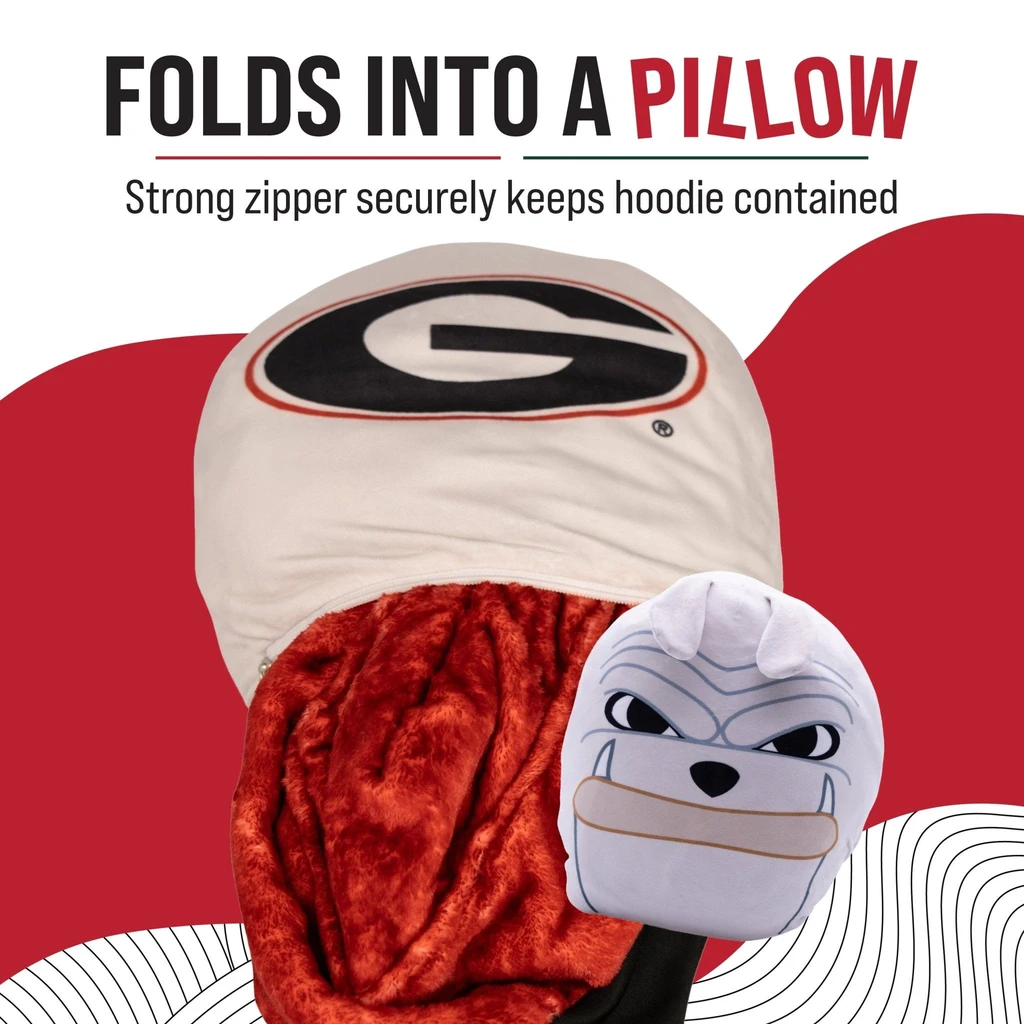 Snugible University Of Georgia Bulldog | Blanket Hoodie & Pillow