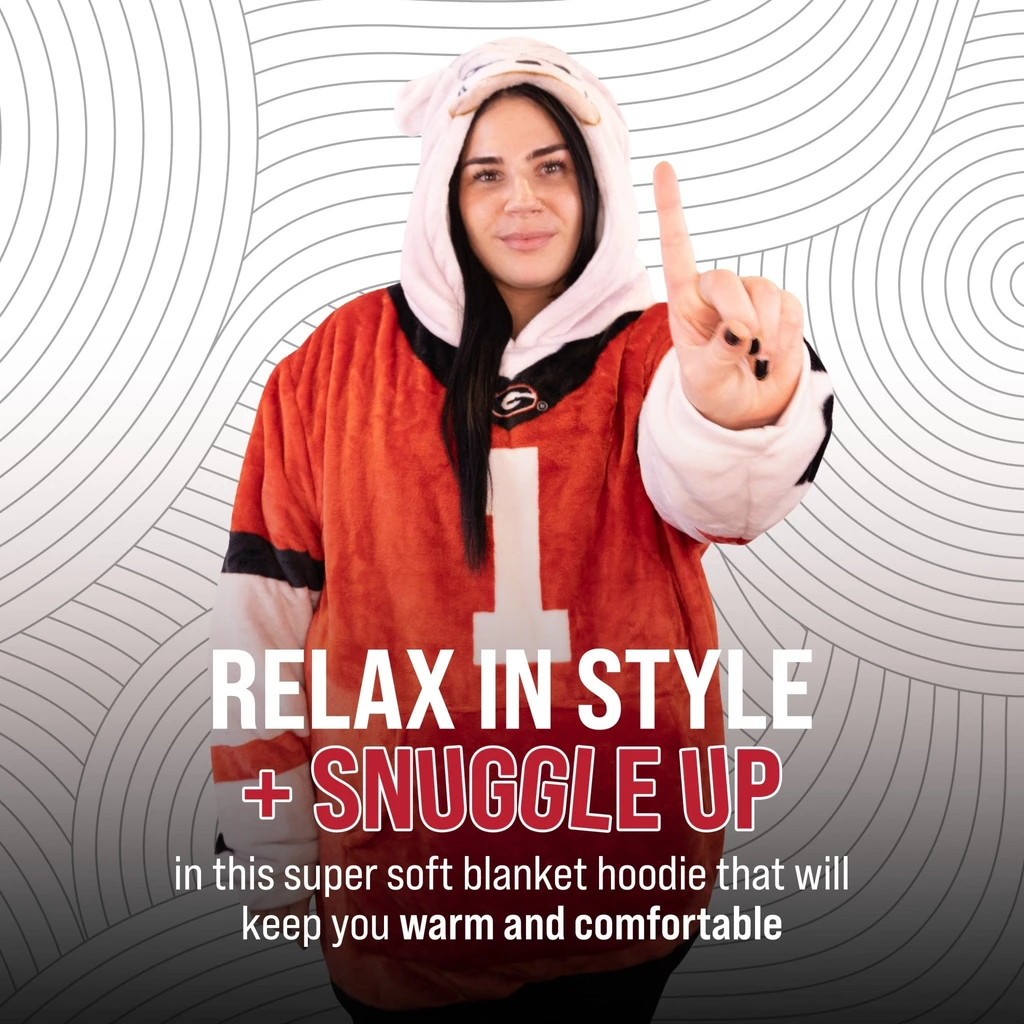 Snugible University Of Georgia Bulldog | Blanket Hoodie & Pillow