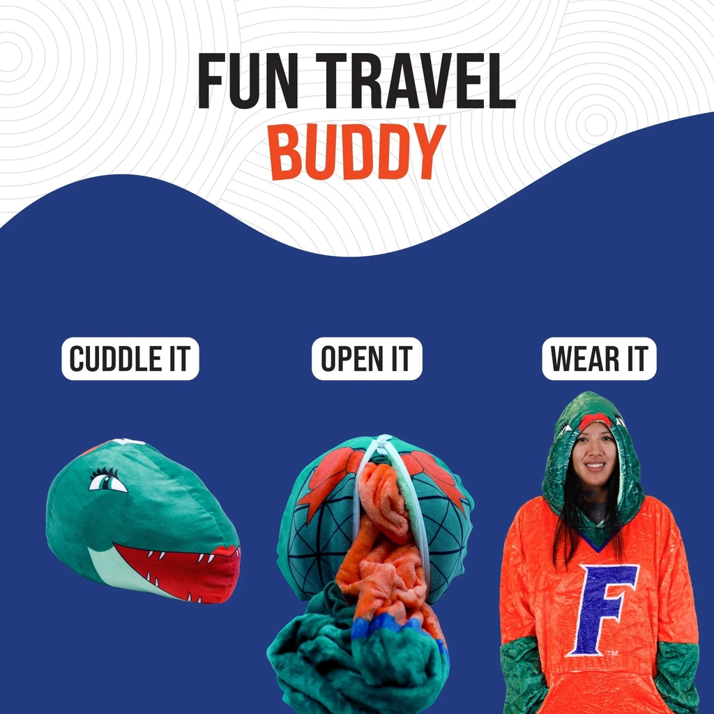 Snugible University Of Florida Albert | Blanket Hoodie & Pillow
