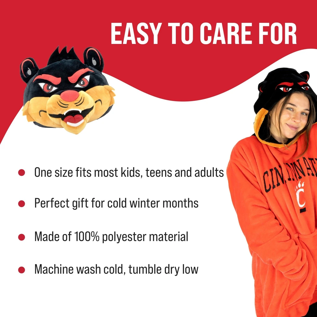 Snugible University Of Cincinnati Bearcats | Blanket Hoodie & Pillow