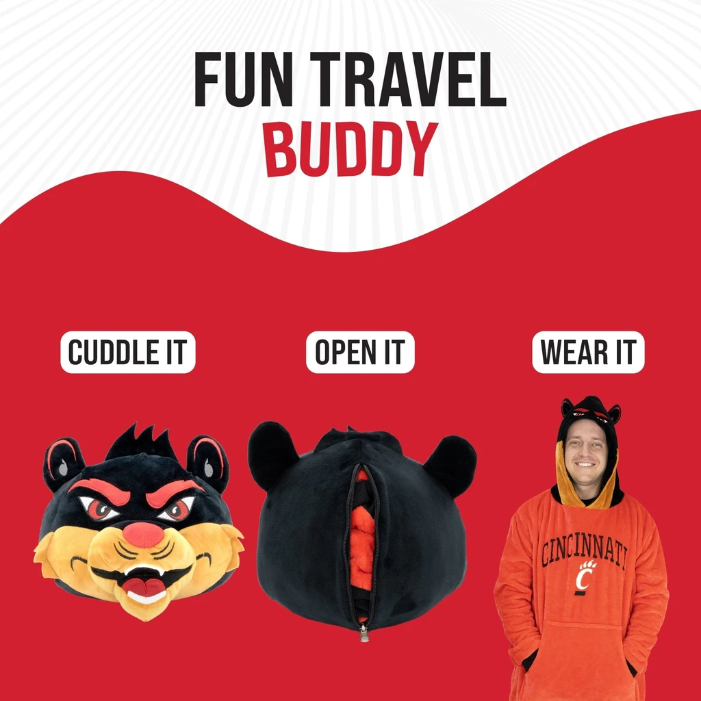 Snugible University Of Cincinnati Bearcats | Blanket Hoodie & Pillow